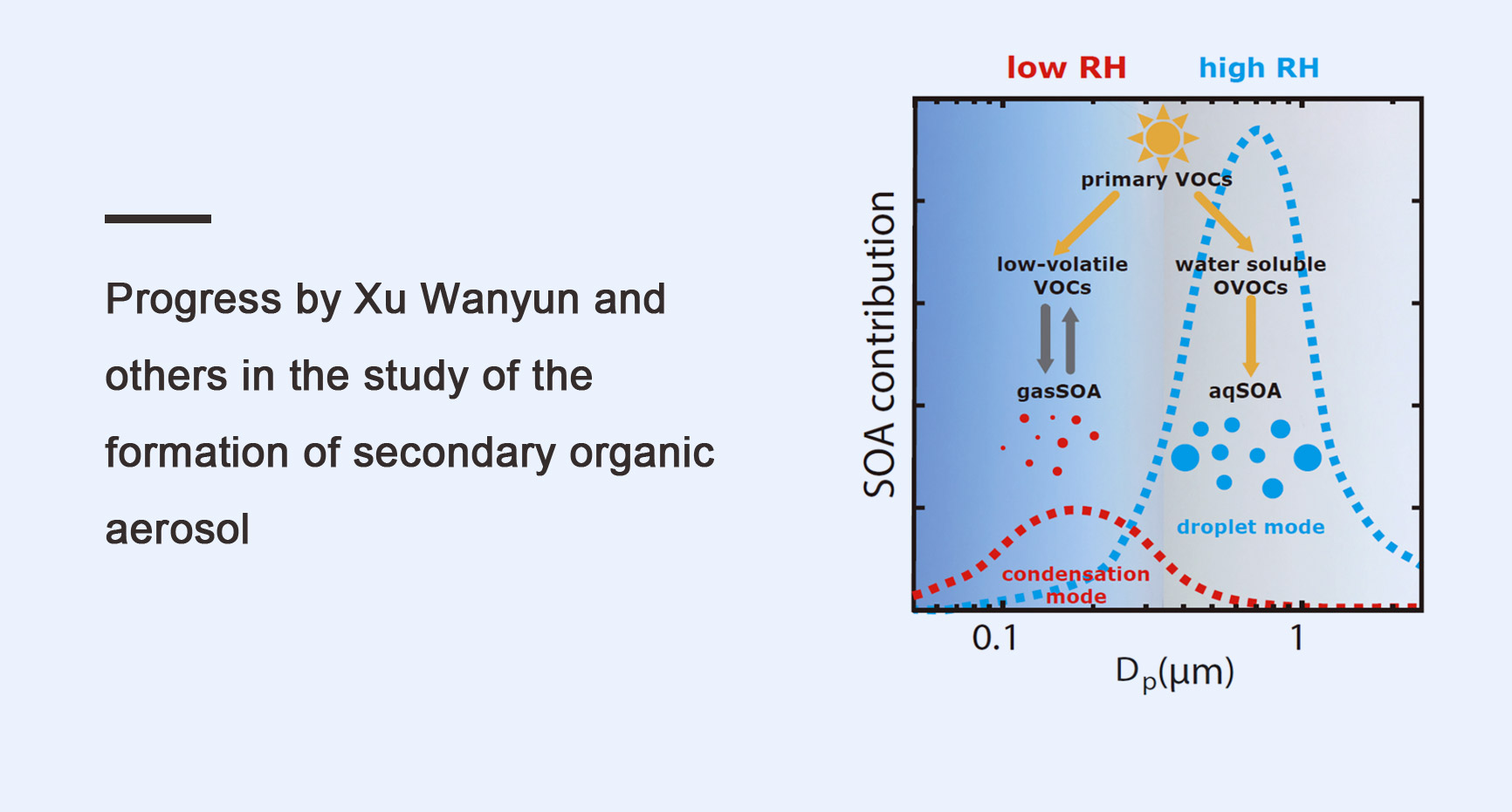 Progress	by	Xu	Wanyun	and	others	in	the	study	of	the	formation	of	secondary	organic	aerosol