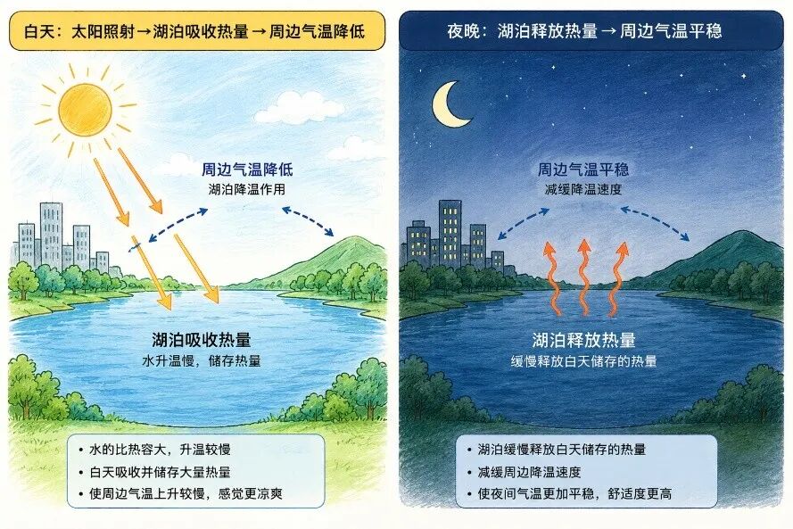 科普解读 | 湖泊如何为城市降温 科普解读 | 湖泊如何为城市降温